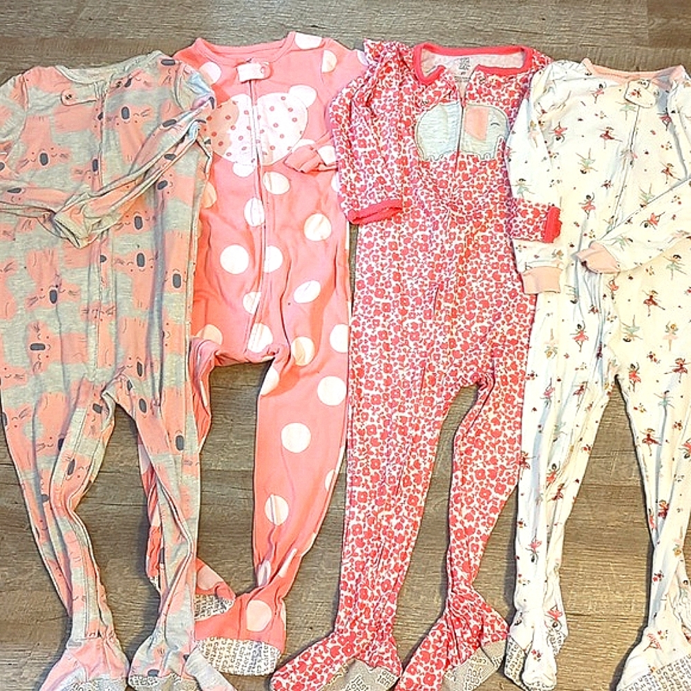 Carter's Kids Pajama Sets Bundle - Pink, Red, White